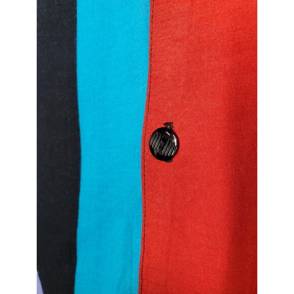 Vintage 90s‎ Z Cavaricci Womens Top Medium Long Sleeve 80s Striped Made In USA - Picture 2 of 8